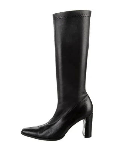 Pre-owned Robert Clergerie Leather Boots In Black