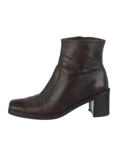 Pre-owned Robert Clergerie Leather Boots In Brown