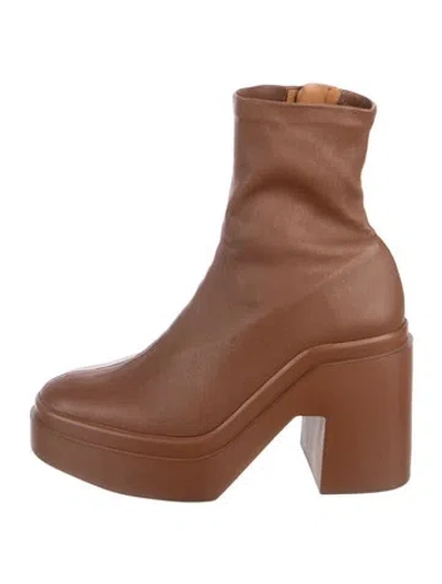 Pre-owned Robert Clergerie Leather Boots In Brown