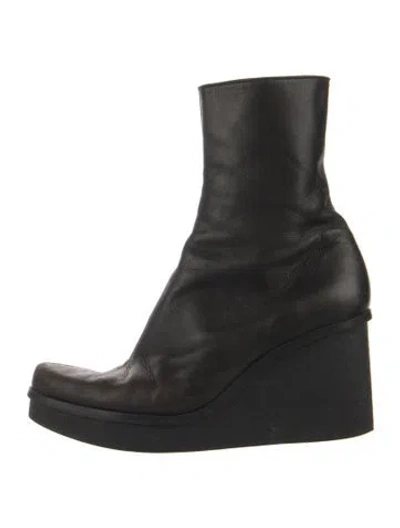 Pre-owned Robert Clergerie Leather Boots In Green