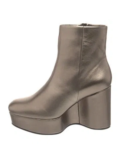 Pre-owned Robert Clergerie Leather Boots In Grey