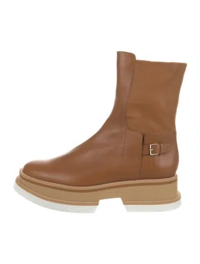 Pre-owned Robert Clergerie Leather Boots In Neutral