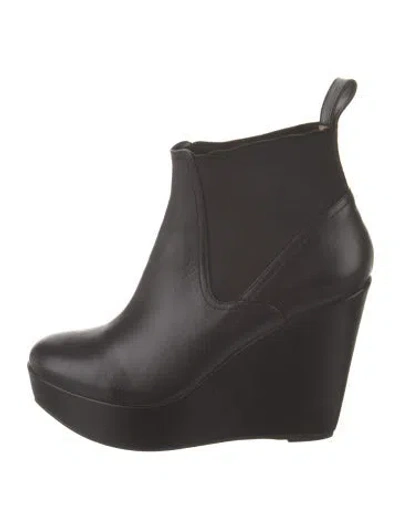Pre-owned Robert Clergerie Leather Chelsea Boots In Black