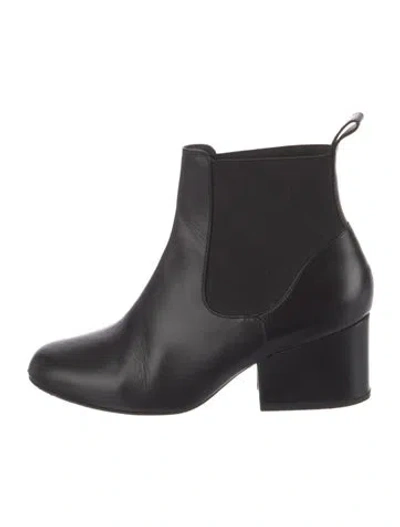Pre-owned Robert Clergerie Leather Chelsea Boots In Black