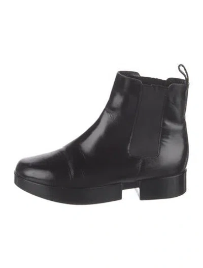 Pre-owned Robert Clergerie Leather Chelsea Boots In Black