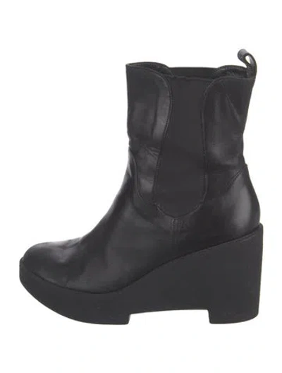 Pre-owned Robert Clergerie Leather Chelsea Boots In Black