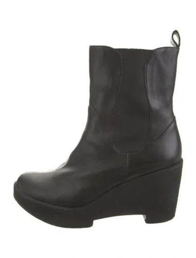 Pre-owned Robert Clergerie Leather Chelsea Boots In Black