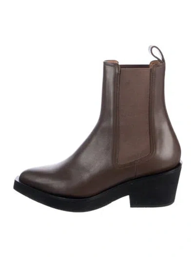Pre-owned Robert Clergerie Leather Chelsea Boots In Black