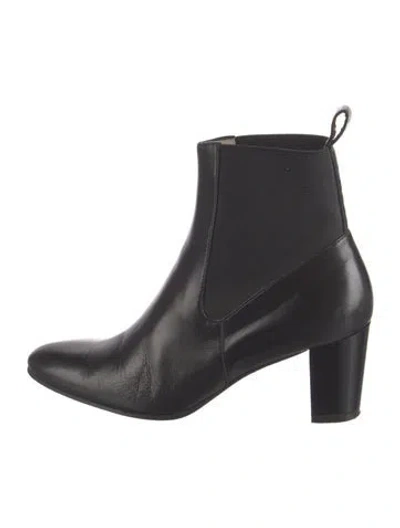 Pre-owned Robert Clergerie Leather Chelsea Boots In Black
