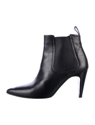 Pre-owned Robert Clergerie Leather Chelsea Boots In Black