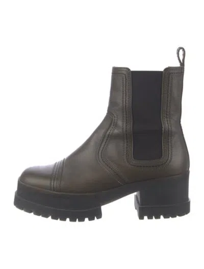 Pre-owned Robert Clergerie Leather Chelsea Boots In Black