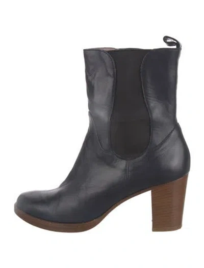 Pre-owned Robert Clergerie Leather Chelsea Boots In Blue