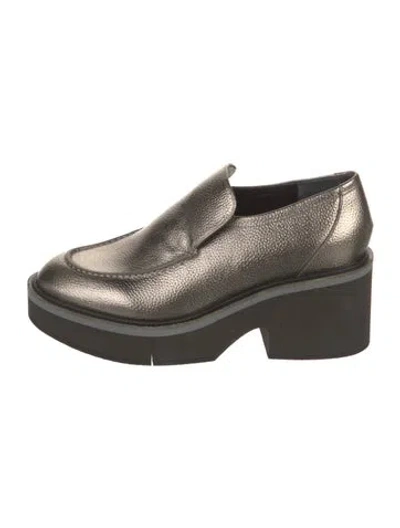Pre-owned Robert Clergerie Leather Colorblock Pattern Oxfords In Gray