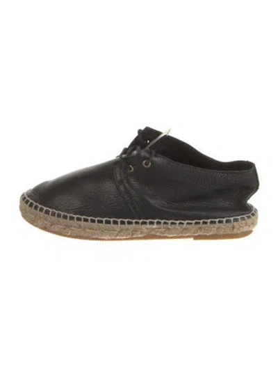 Pre-owned Robert Clergerie Leather Espadrilles In Black