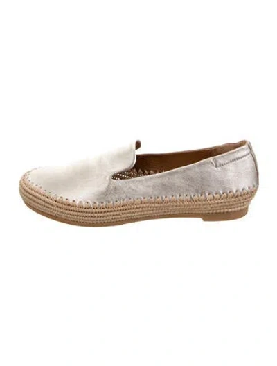 Pre-owned Robert Clergerie Leather Espadrilles In Gold
