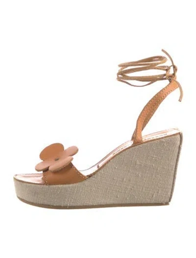 Pre-owned Robert Clergerie Leather Espadrilles In Neutral