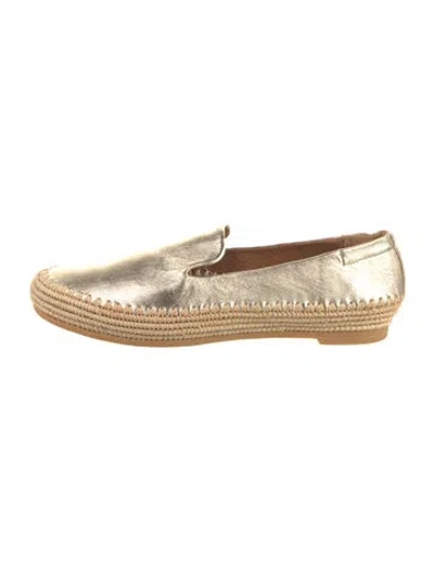 Pre-owned Robert Clergerie Leather Flats In Gold