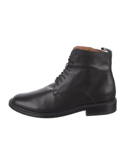 Pre-owned Robert Clergerie Leather Lace-up Boots In Black