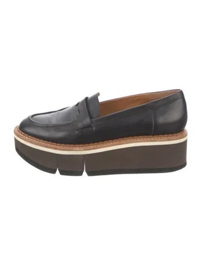 Pre-owned Robert Clergerie Leather Loafer Sneakers In Black