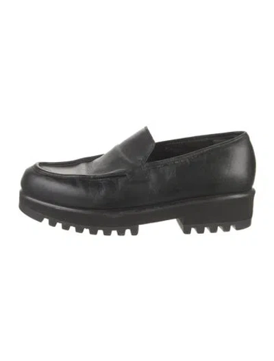 Pre-owned Robert Clergerie Leather Loafers In Black