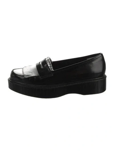 Pre-owned Robert Clergerie Leather Loafers In Black