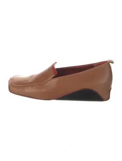 Pre-owned Robert Clergerie Leather Loafers In Brown
