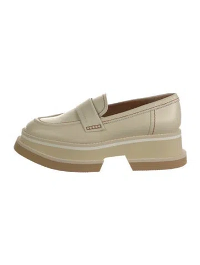 Pre-owned Robert Clergerie Leather Loafers In Neutral