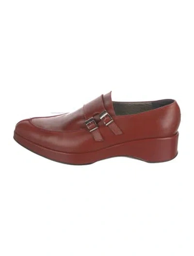 Pre-owned Robert Clergerie Leather Loafers In Red