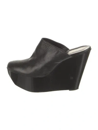 Pre-owned Robert Clergerie Leather Mules In Black