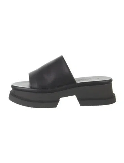 Pre-owned Robert Clergerie Leather Mules In Black