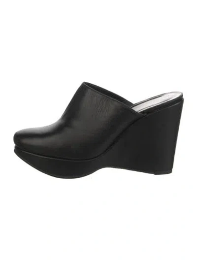 Pre-owned Robert Clergerie Leather Mules In Black