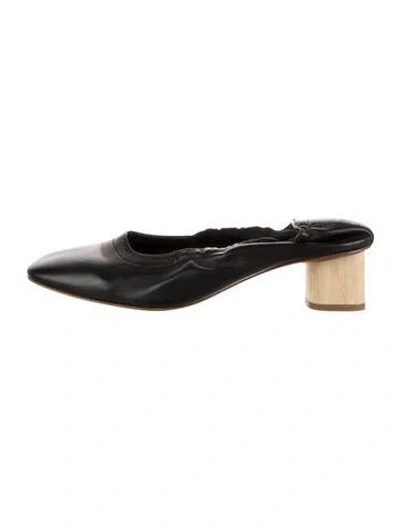 Pre-owned Robert Clergerie Leather Mules In Black