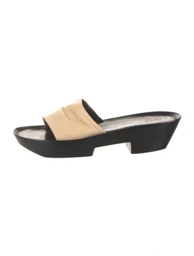 Pre-owned Robert Clergerie Leather Mules In Black/neutrals
