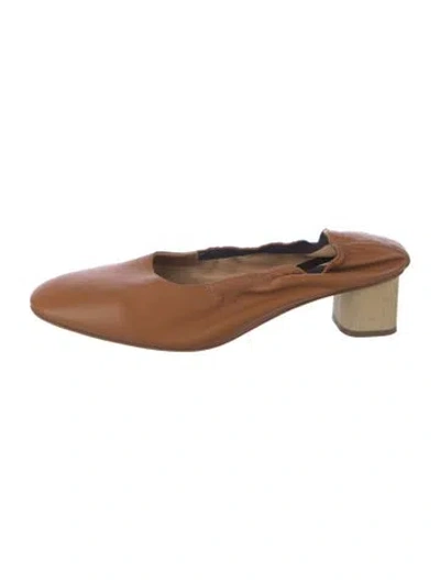 Pre-owned Robert Clergerie Leather Mules In Brown