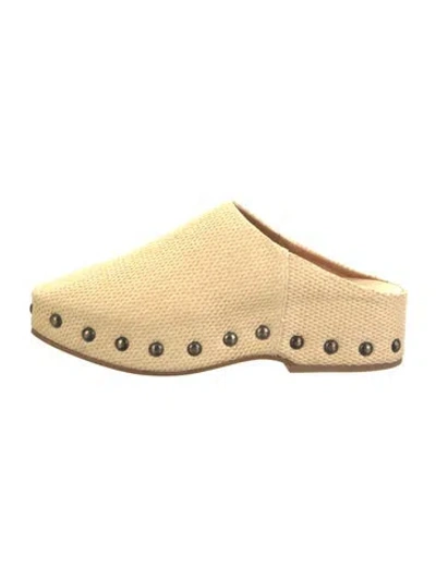 Pre-owned Robert Clergerie Leather Mules In Neutrals