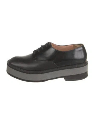 Pre-owned Robert Clergerie Leather Oxfords In Black