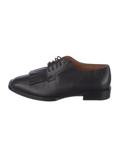 Pre-owned Robert Clergerie Leather Oxfords In Black