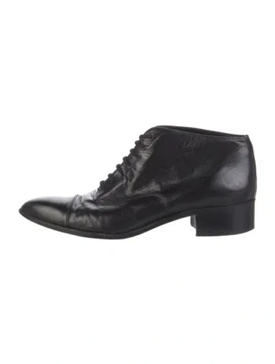 Pre-owned Robert Clergerie Leather Oxfords In Black