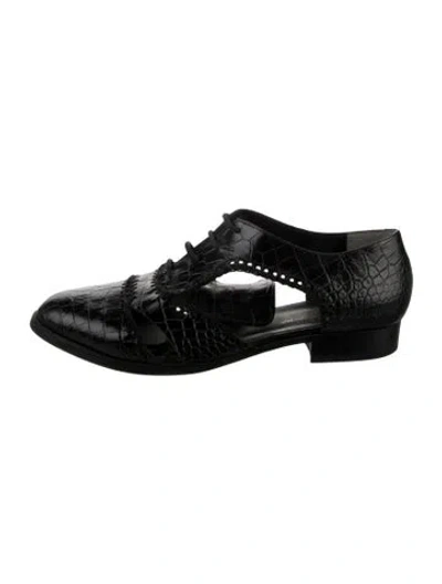 Pre-owned Robert Clergerie Leather Oxfords In Black