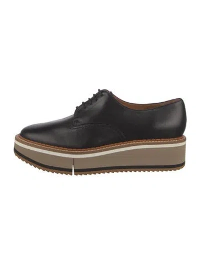 Pre-owned Robert Clergerie Leather Oxfords In Black