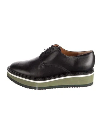 Pre-owned Robert Clergerie Leather Oxfords In Black