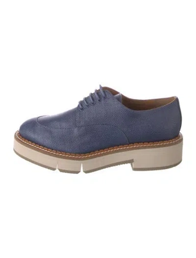 Pre-owned Robert Clergerie Leather Oxfords In Blue