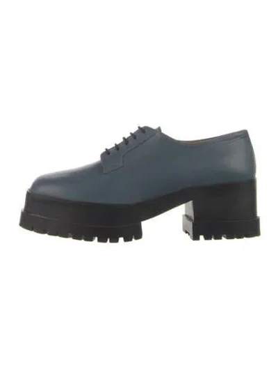Pre-owned Robert Clergerie Leather Oxfords In Blue