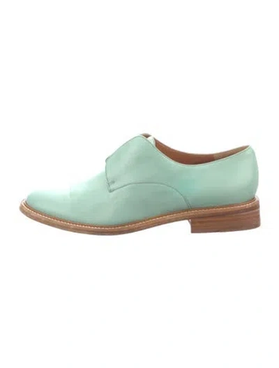 Pre-owned Robert Clergerie Leather Oxfords In Green
