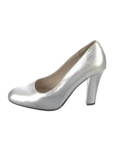 Pre-owned Robert Clergerie Leather Pumps In Silver