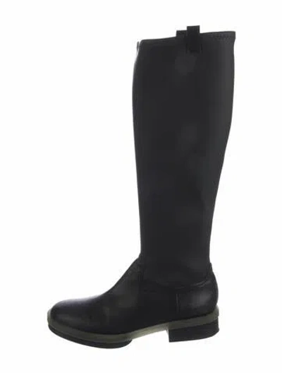 Pre-owned Robert Clergerie Leather Riding Boots In Black