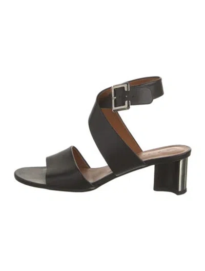 Pre-owned Robert Clergerie Leather Sandals In Black