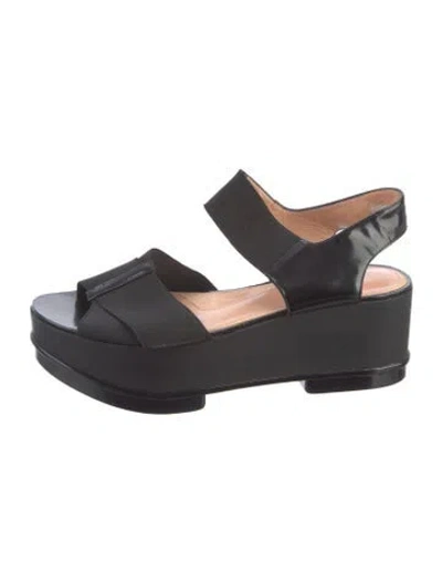 Pre-owned Robert Clergerie Leather Sandals In Black