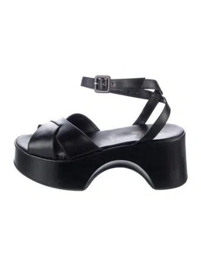 Pre-owned Robert Clergerie Leather Sandals In Black