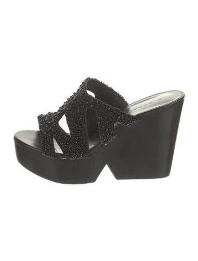 Pre-owned Robert Clergerie Leather Sandals In Black